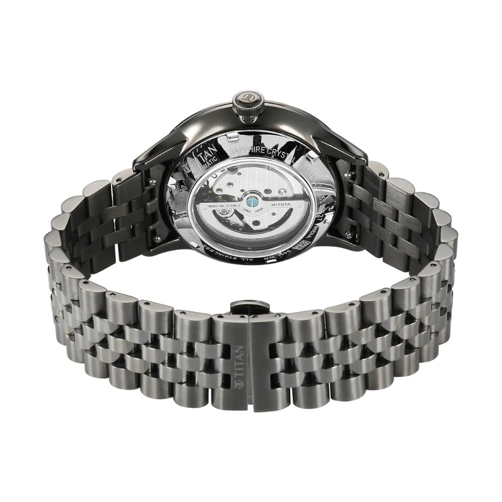 Titan Weekender Gun Dark Gun Men's Watch 90201QM02