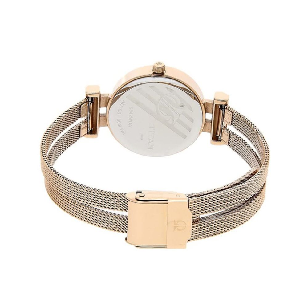 Titan Glam Gold Purple Women's Watch - 9942WM01