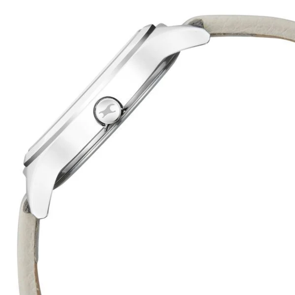Fastrack Stunners Quartz Analog White Dial Watch for Girls 6152SL06