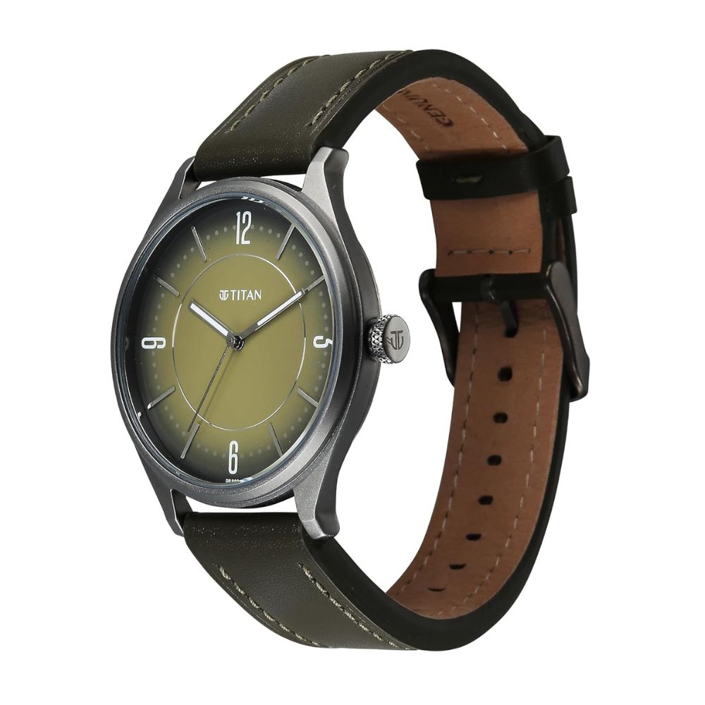 Titan Neo Basics II Green Men's Watch 1802QL05