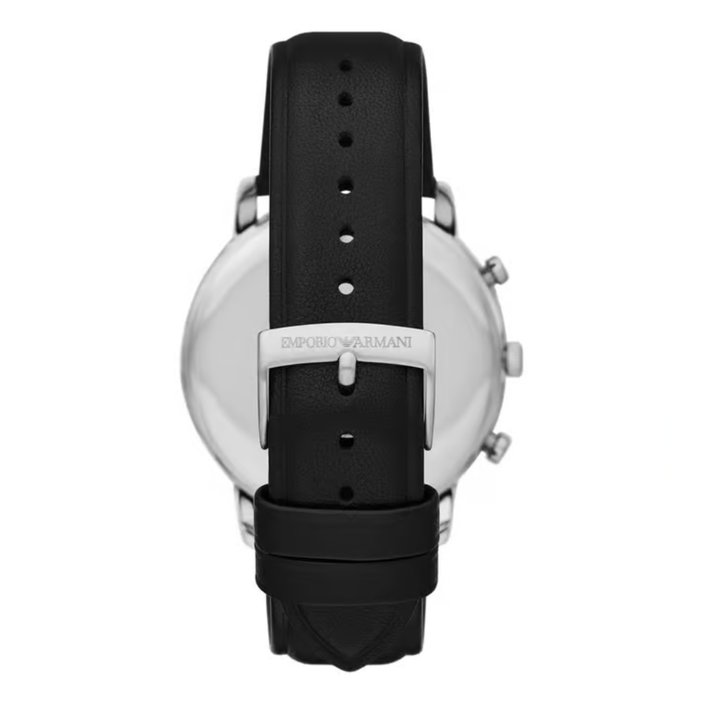 Emporio Armani Beige Dial Men's Chronograph Leather Watch AR11634