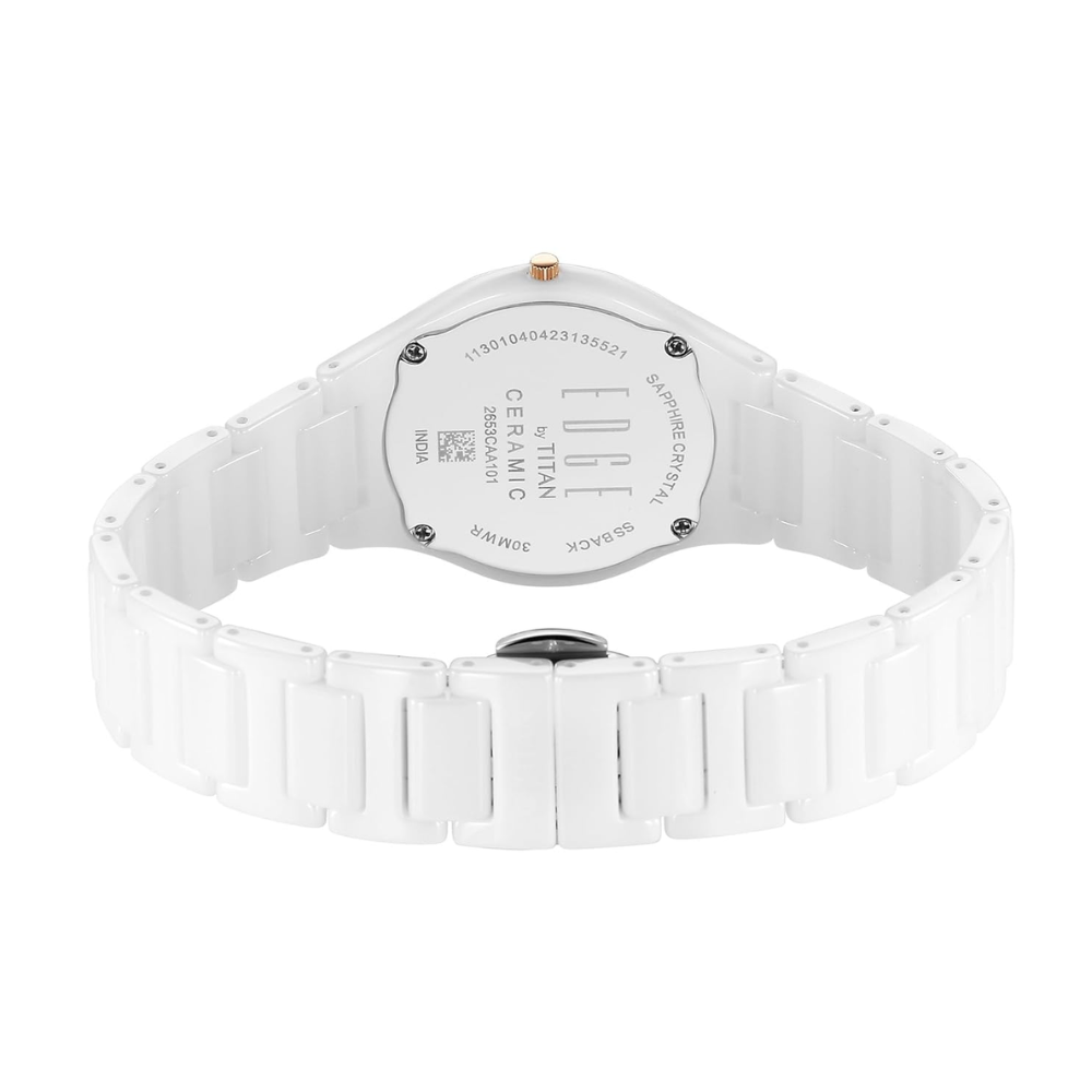 Titan Edge White Women's Watch NT2653KC03