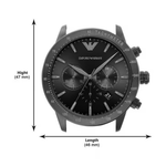 Emporio Armani Mario Men's Quartz Black Dial Chronograph Watch AR11242