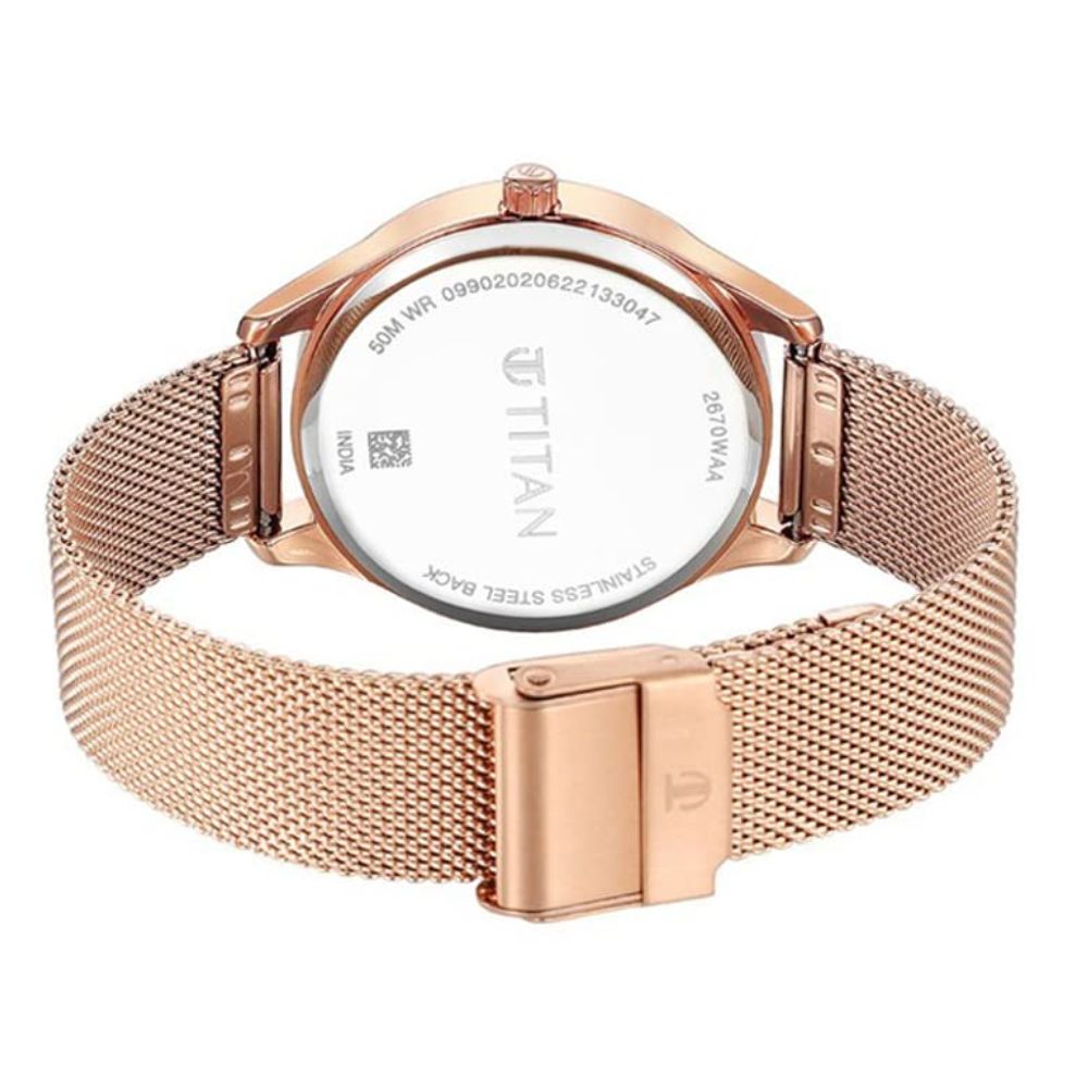 Titan Workwear Neo Workdays Rose Gold Women's Watch 2670WM07