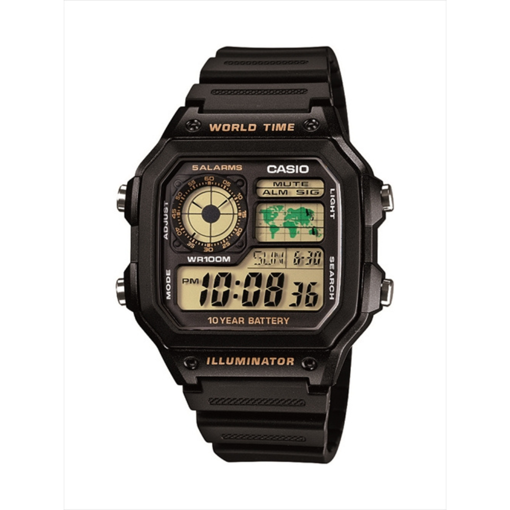 Casio Black Resin Strap Men's Watch AE-1200WH-1A, AE-1200WH-1BV, AE-1200WH-1CV | 10365960