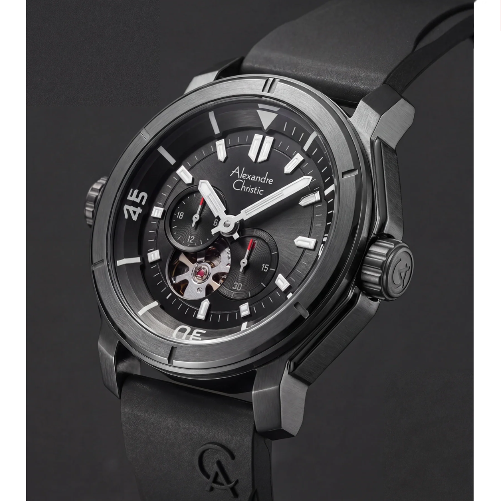 Alexandre Christie Automatic Black Men's Watch 6565MAREPBA