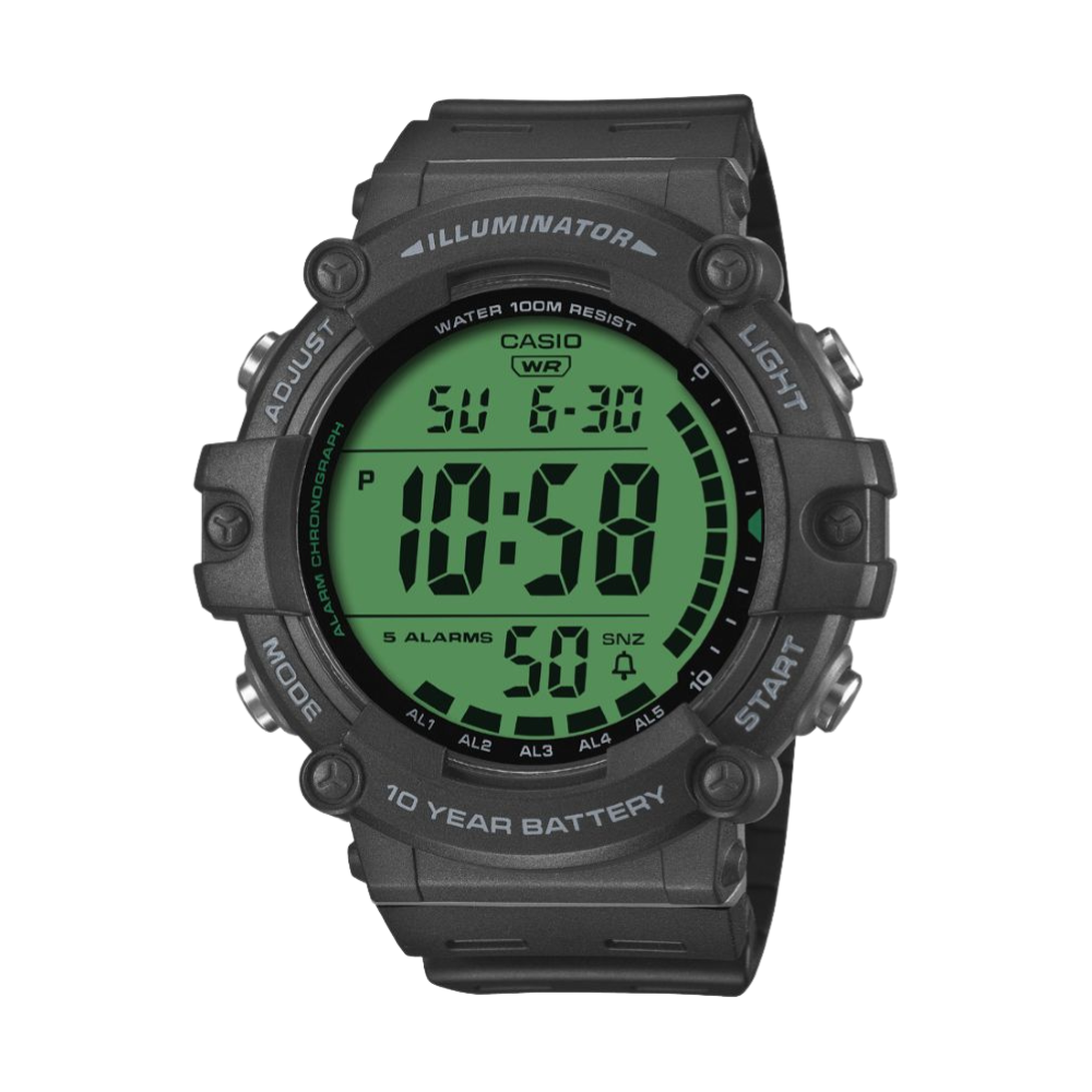 Casio Black Resin Strap Men's Watch for AE-1500WH-1A, AE-1500WHC-1AV, AE-1600H-1A | 10600971