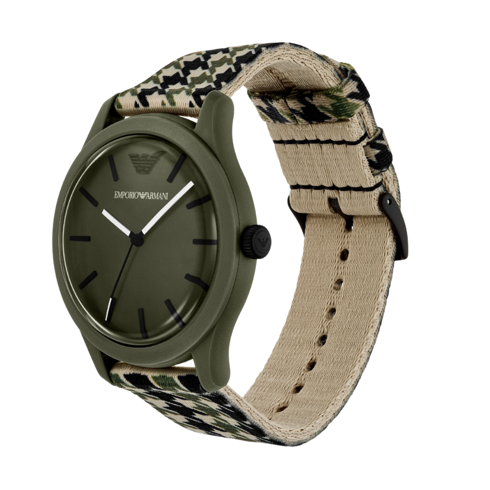 Emporio Armani Green Dial Men's Analog Plastic Watch AR11694