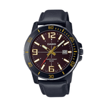 Casio Black Leather Strap Men's Watch for MTP-VD01BL-1BV, MTP-VD01BL-5BV | 10635307