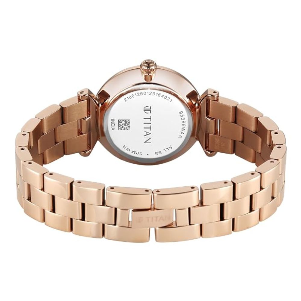 Titan Workday Edit Stainless Steel Women's Watch 95396WM01
