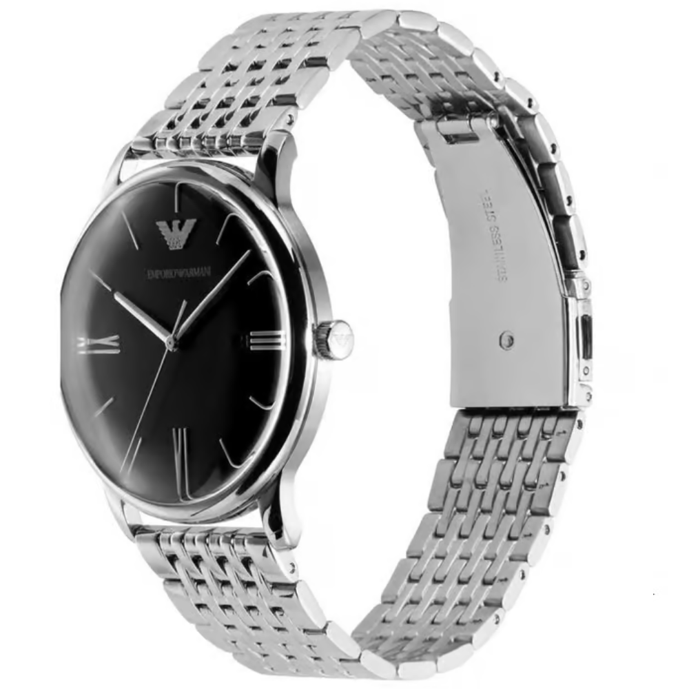 Emporio Armani Minimalist Black Dial Men's Quartz Watch AR11600