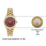 Santa Barbara Polo & Racquet Club Red Dial Women's Watch SB.4.10017-3