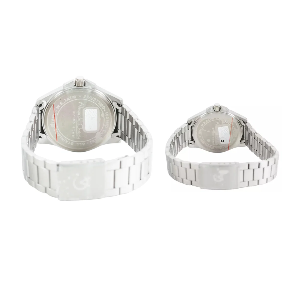 ALEXANDRE CHRISTIE Classic Silver Couple Watch 1031MDLDSSBA