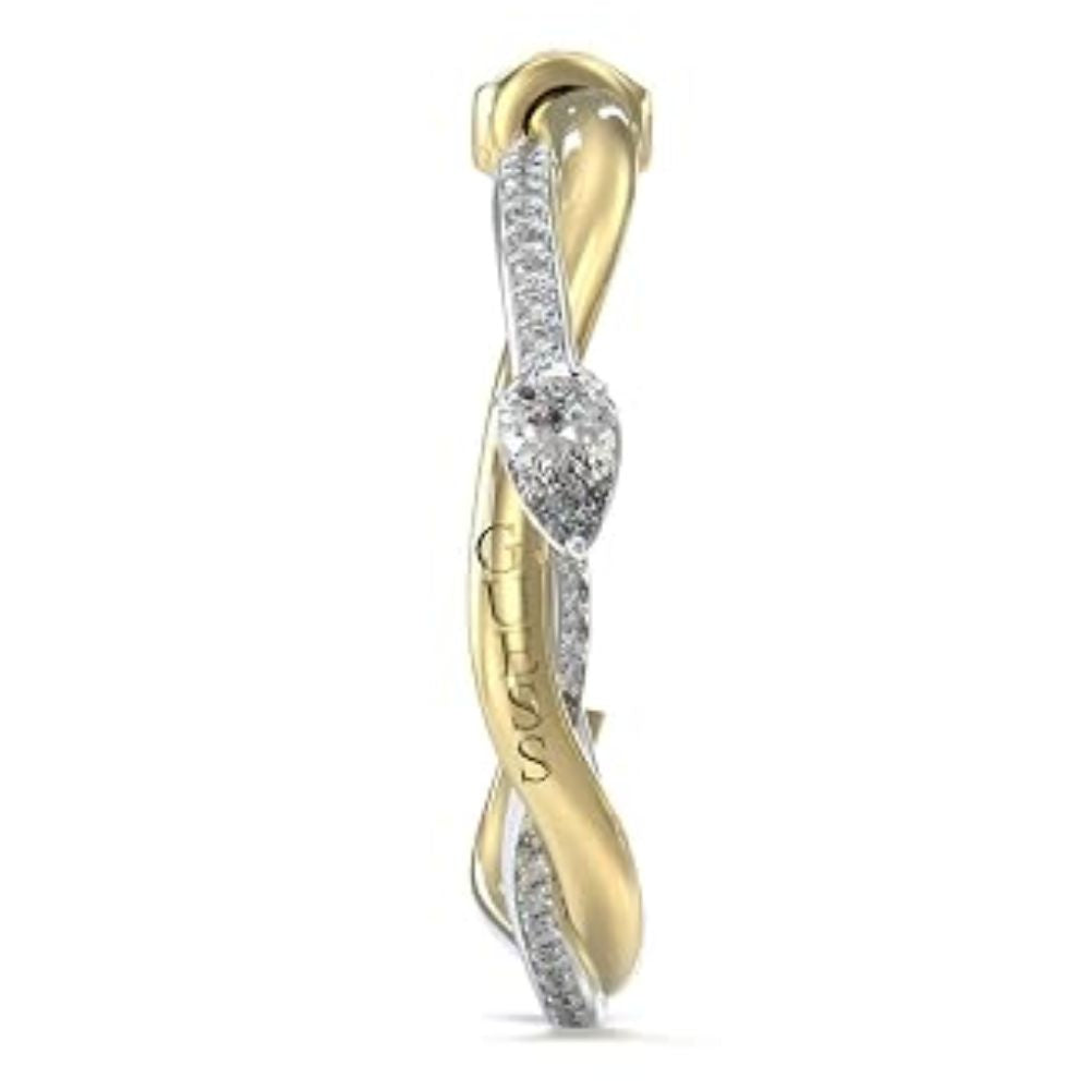 GUESS Twist Gold-Plated Women's Earrings UBE05063YGRH