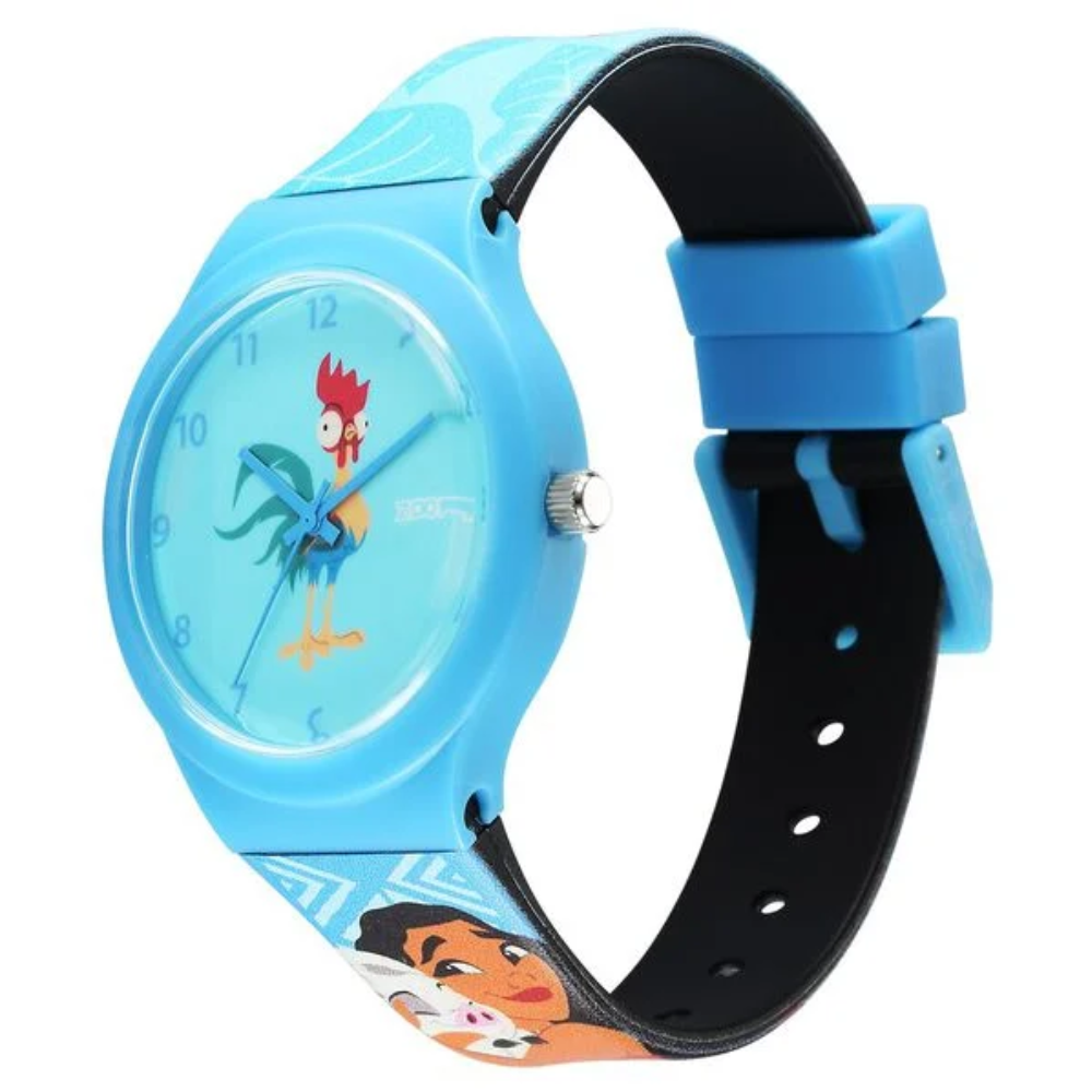 Zoop Disney Moana Interchangable Watch Set Blue Dial Multicoloured Strap Girls Kids Watch 16018PP06