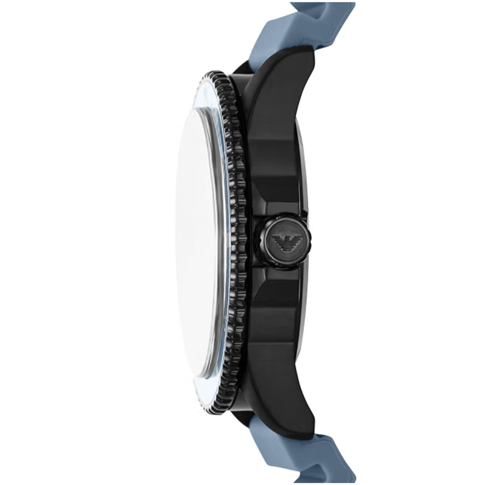 Emporio Armani Blue Dial Men's Quartz Silicone Watch AR11685