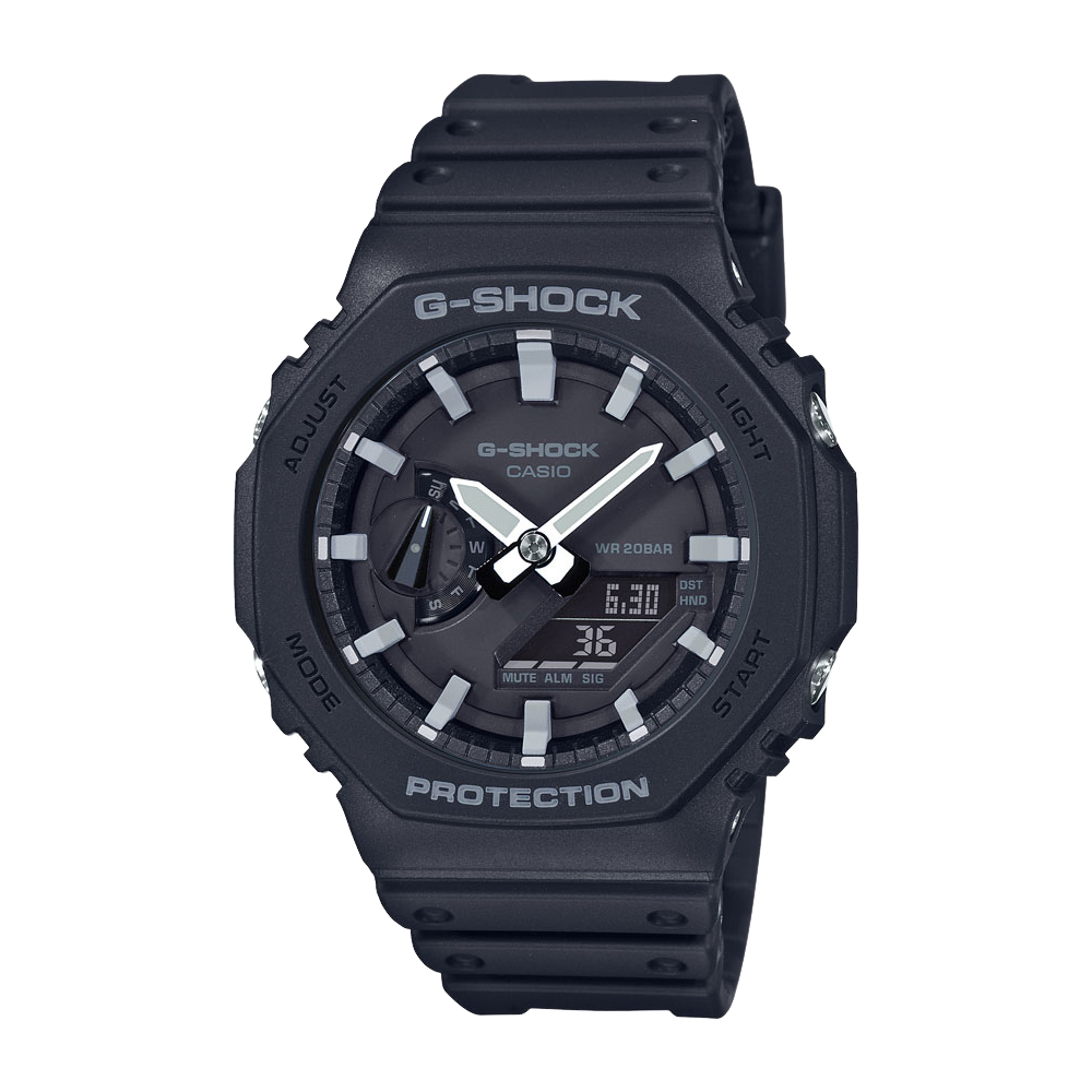 Casio Silicone Black Strap Men's Watch for DWE-5600R-9, GA-2100-1A, GA-2100SR-1A, GA-2100VB-1A | 10597558