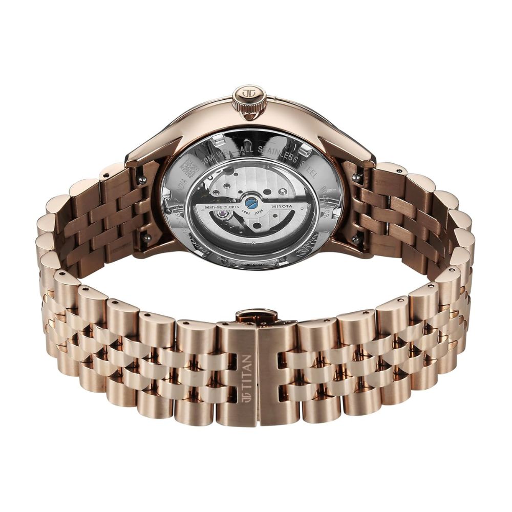 Titan Weekender Carnation Gold Men's Watch 90201WM01