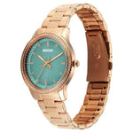 Titan Sports Fashion Green & Rose Gold Women’s Watch 2766WM01