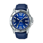 Casio Blue Leather Strap Men's Watch for MTP-VD01BL-2BV, MTP-VD01L-2BV | 10598085