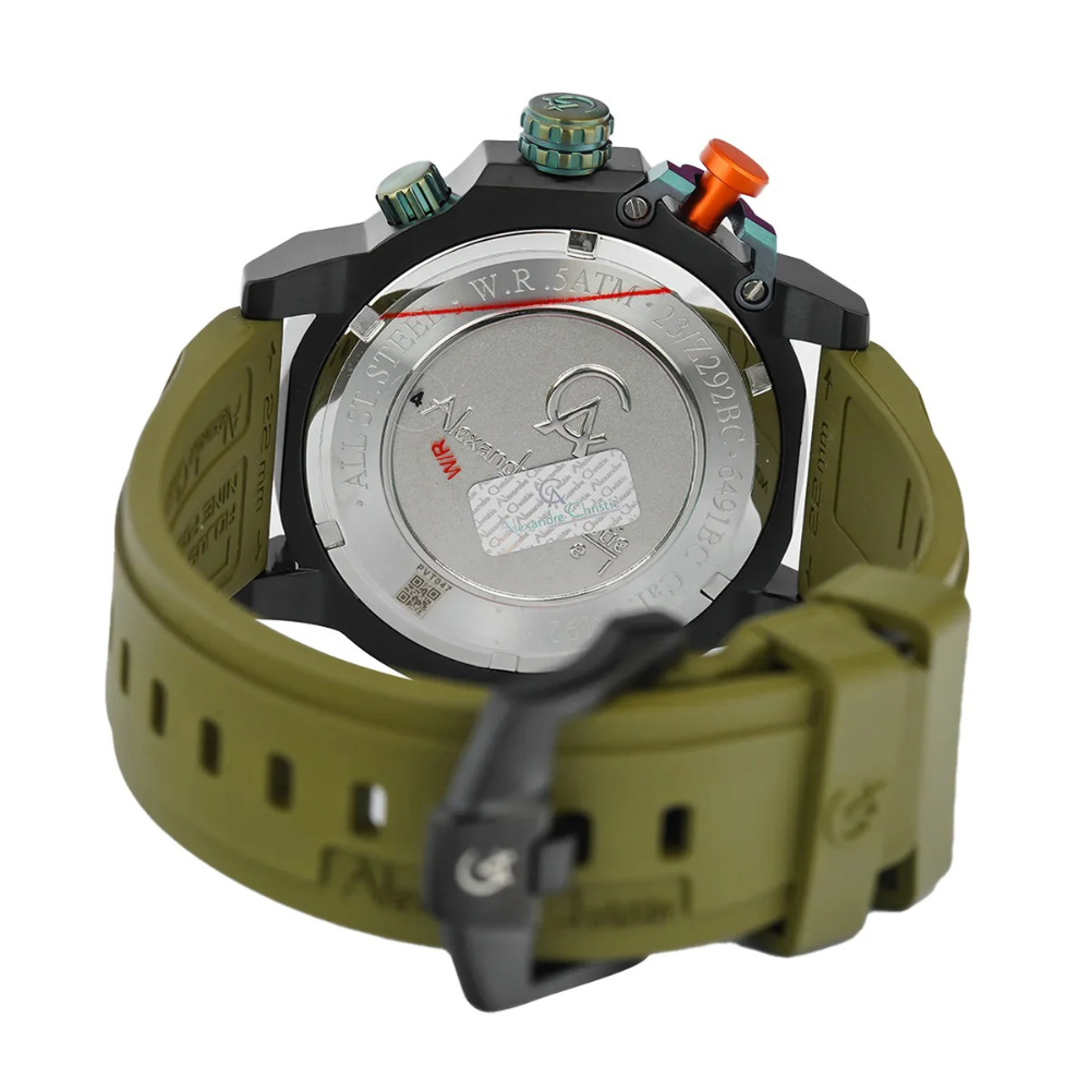 Alexandre Christie Chronograph Green Men's Watch 6491BCRGAGN