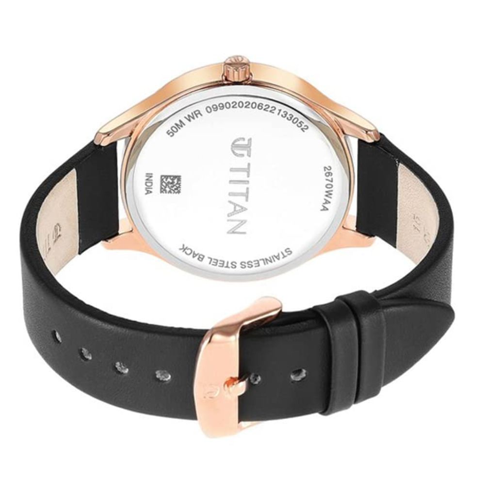 Titan Black Women's Watch 2670WL07