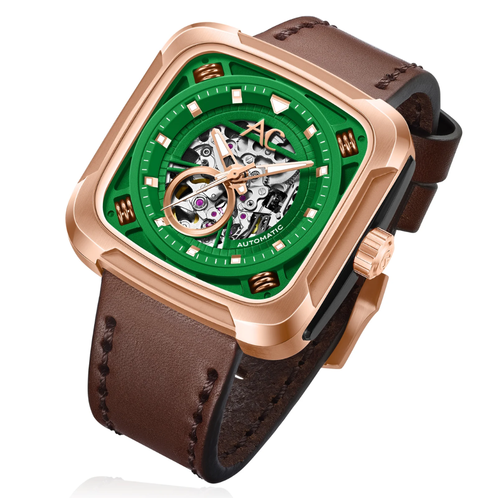 Alexandre Christie Maharaja Luxe Brown Men's Automatic Watch 6577MALRGGN