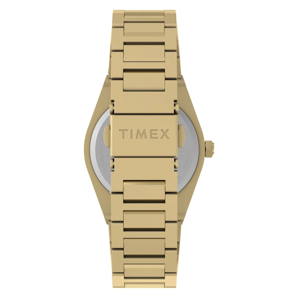 Timex Q Round Gold Dial Analogue Women's Watch - TW2Y82000UJ
