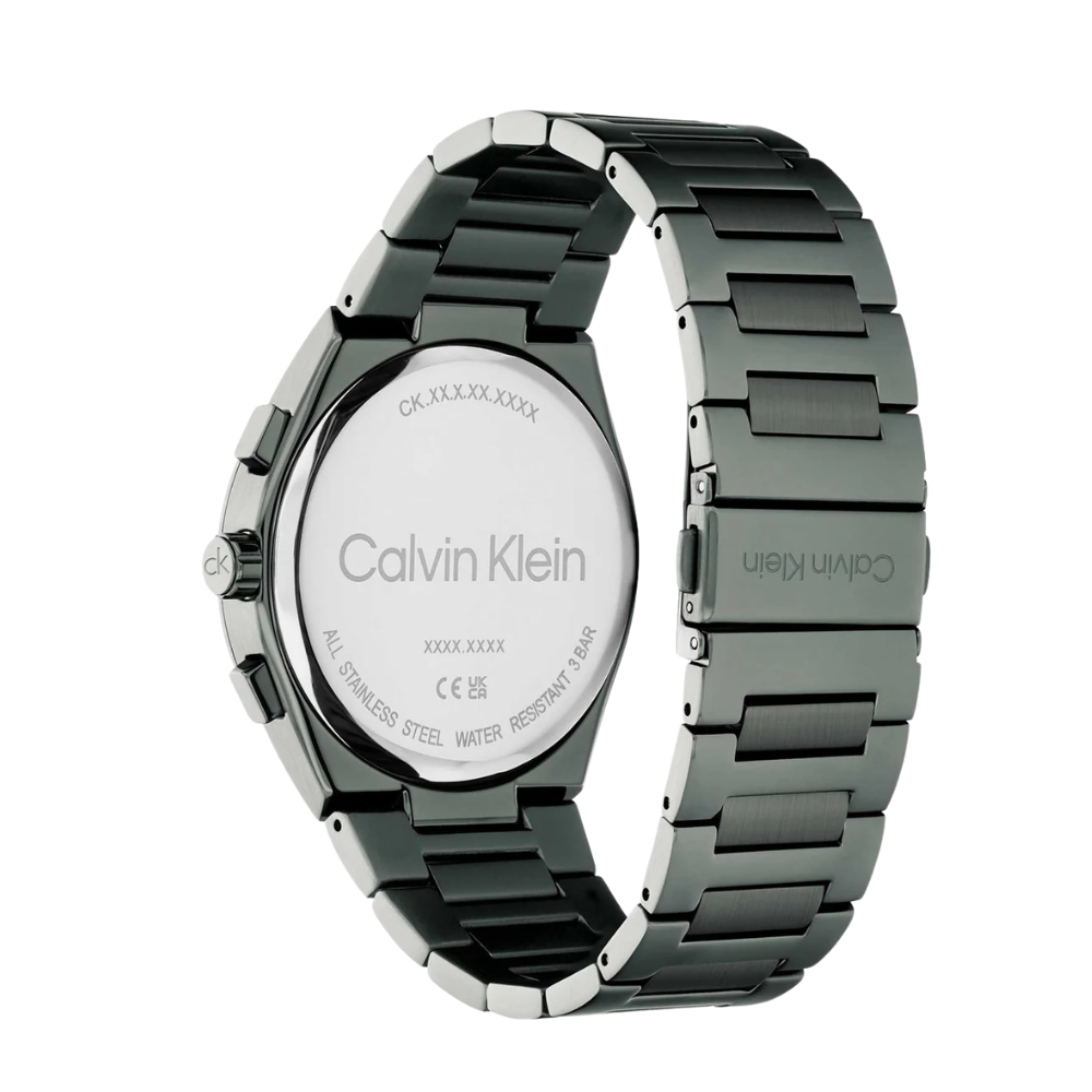 Calvin Klein Distinguish Men's Green Dial Multi-Function Stainless Steel Watch 25200535