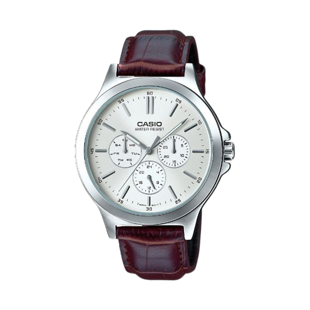 Casio Brown Leather Strap Men's Watch MTP-V300GL-9A, MTP-V300L-7A | 10531189