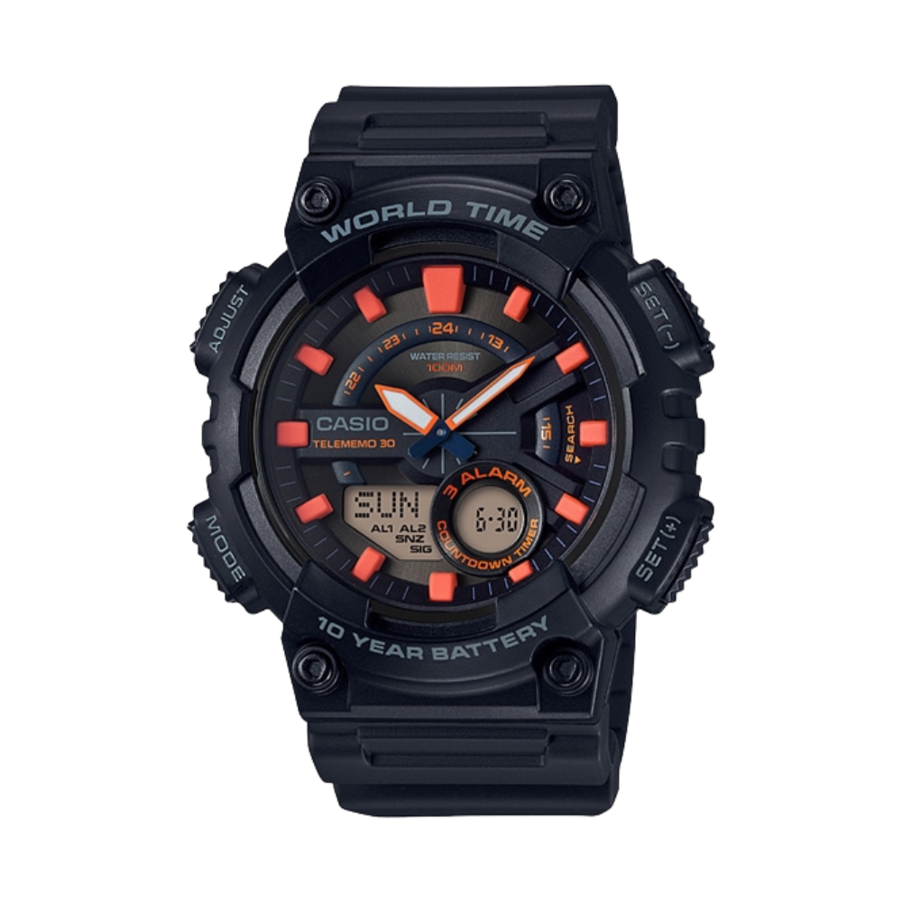 Casio Black Resin Strap Men's Watch AEQ-110BW-9AV, AEQ-110W-1A2V, AEQ-110W-1A3V | 10410723