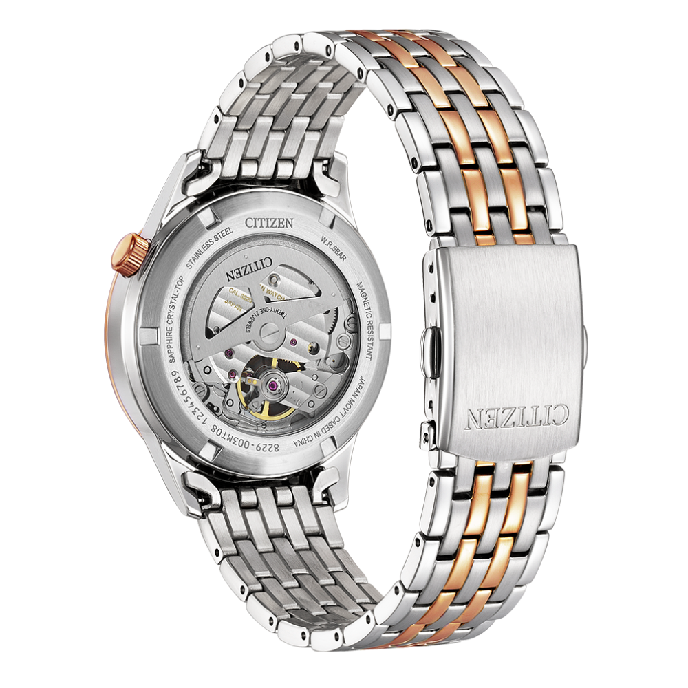 Citizen Open Heart Automatic Mechanical Brown Dial Men's Watch NH9139-80X