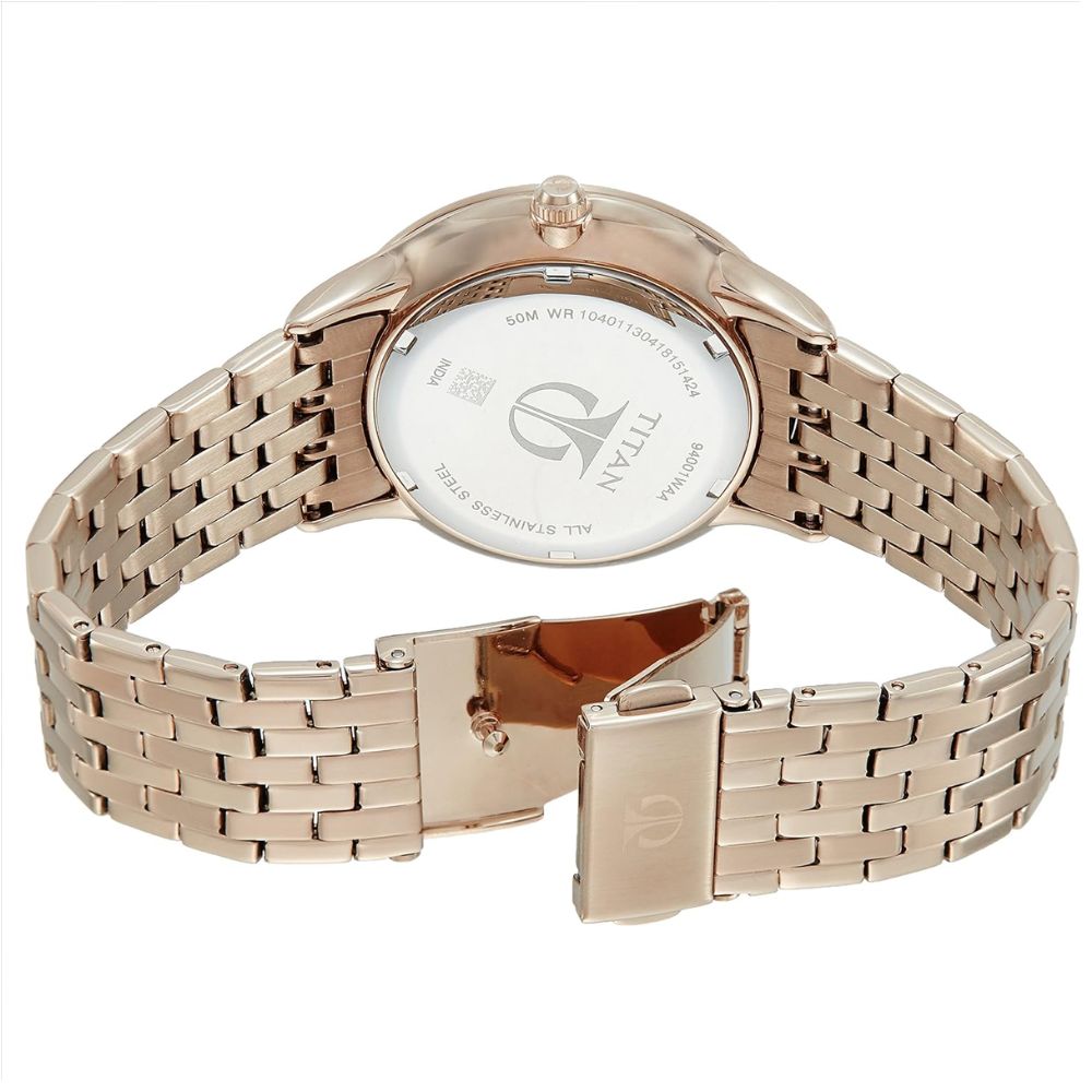 Titan Bandhan Rose Gold Dial Couple Watch NS9400194201WM01P