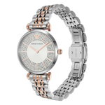 Emporio Armani Gianni T-Bar Silver Dial Women's Quartz Watch AR11537
