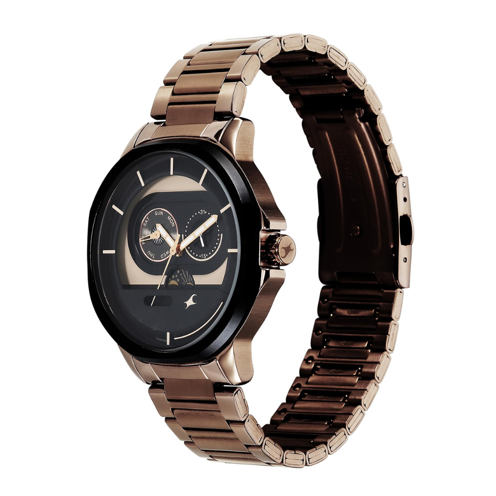 Fastrack Street Opulence Brown Men's Watch 3303KM06