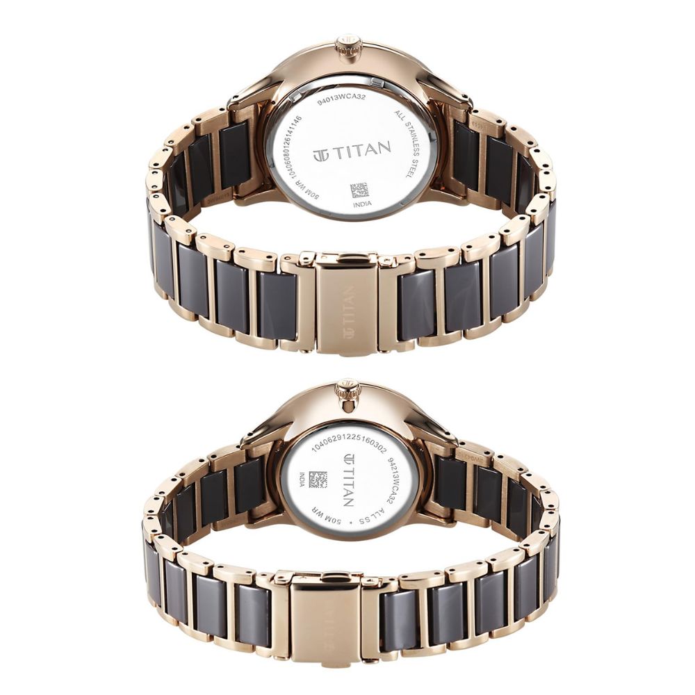 Titan Modern Bandhan Pair Grey Couples Watch 9401394213KD02