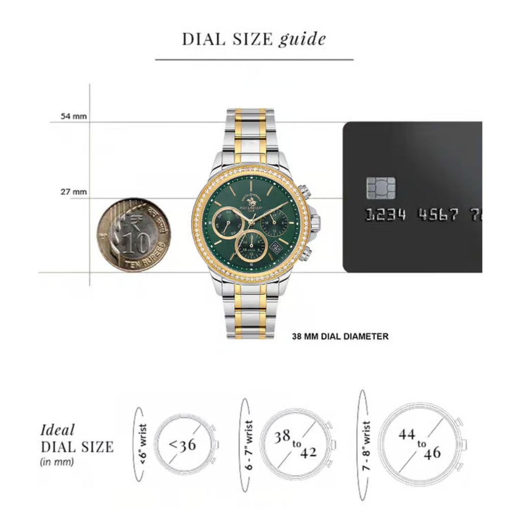 Santa Barbara Polo & Racquet Club Chronograph Green Dial Women's Watch SB.1.10621-5