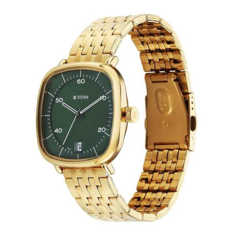 Titan Neo Curve Green Dial Men's Watch 1885YM02