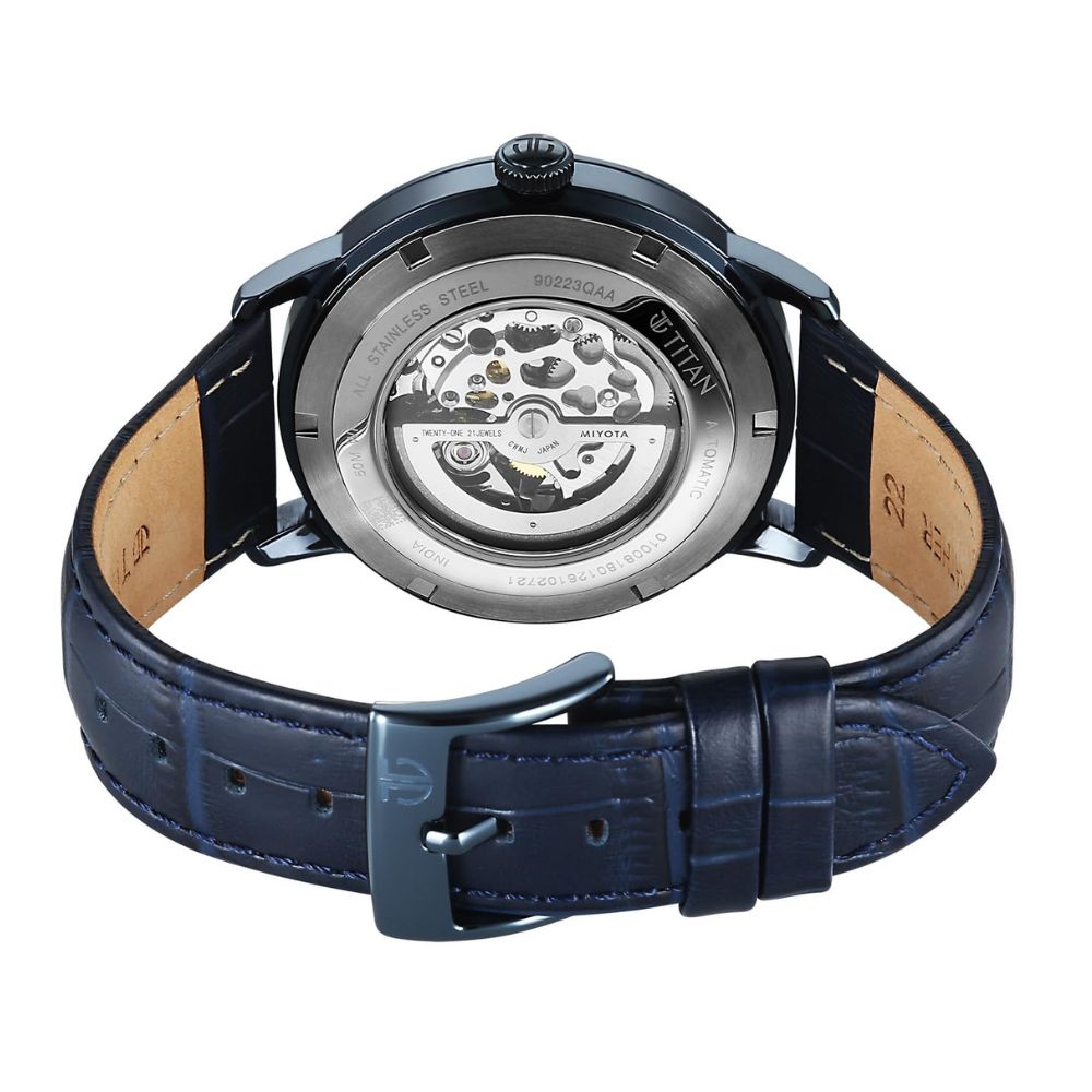 Titan Phoenix Skeletal Blue Men's Watch 90223QL01
