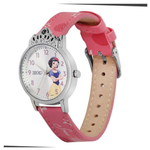Zoop Disney Snow White Analog Watch with Silver Dial & Pink Strap for Girls 26052SL01