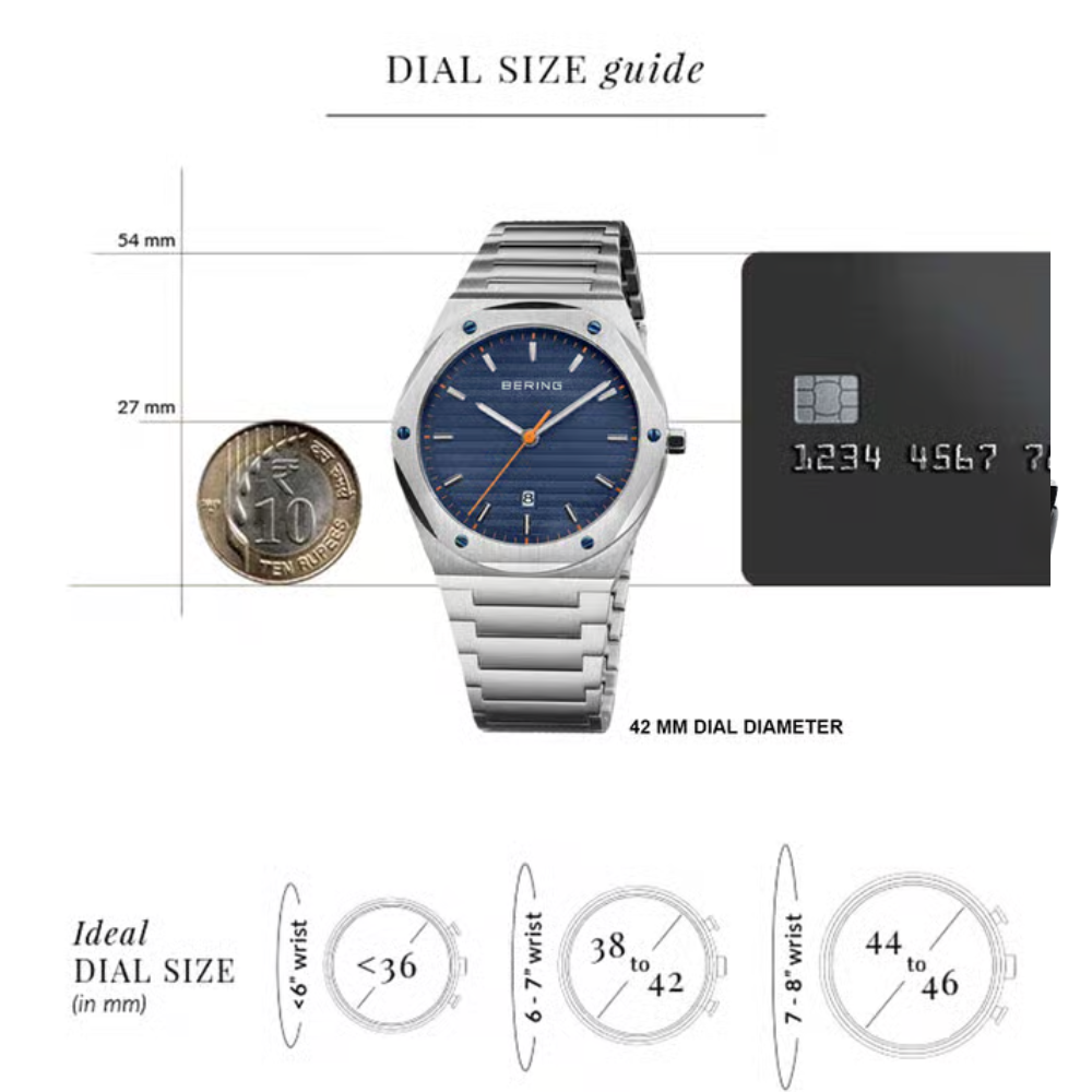 BERING Classic Blue Dial Men's Watch 19742-707
