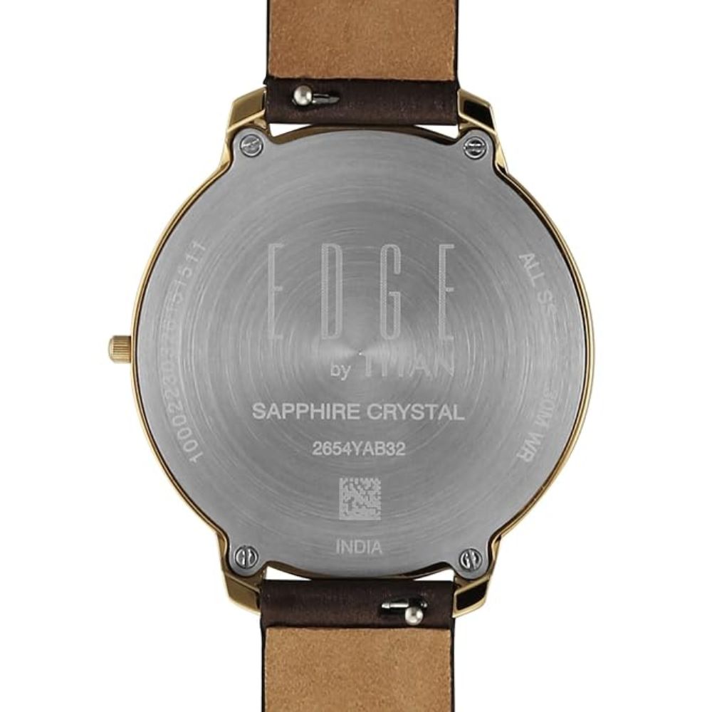 Titan Edge Velora Brown Women's Watch 2654QL02