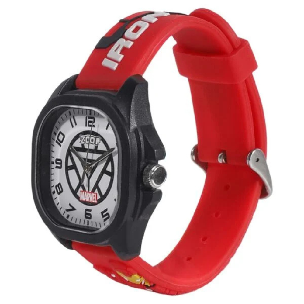 Zoop Marvel Iron Man Dial Red Strap Boys Kids Analogue Watch 16045PP03