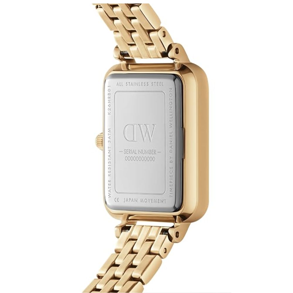 Daniel Wellington Quadro 5-Link Bezel Stainless Steel Women's Watch DW00100622K