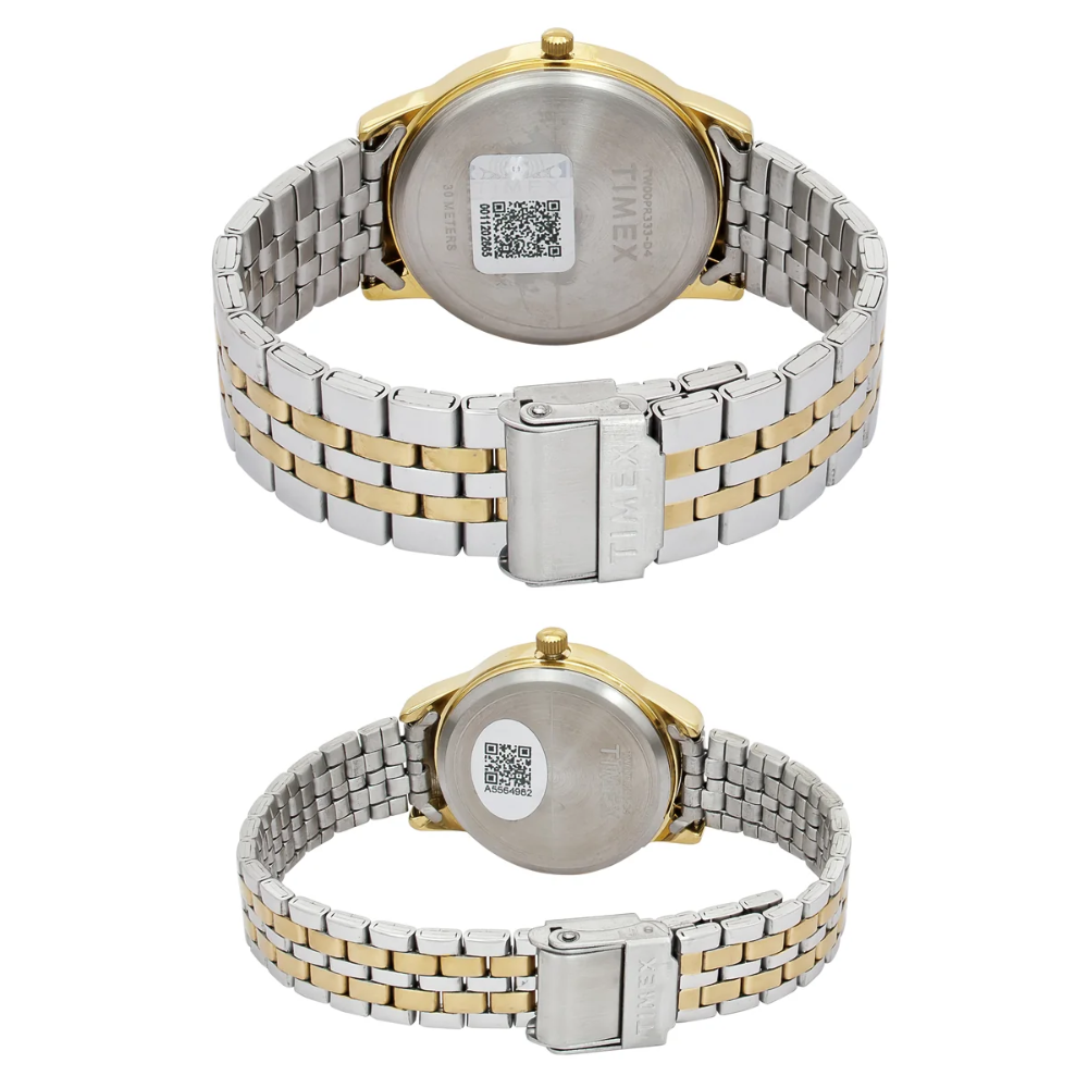 Timex Round Champagne Pair Watch TW00PR333