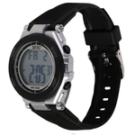 Zoop Digital Silver Case Digital Dial Black Strap Boys Kids Watch 16047PP03