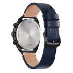 CITIZEN Quartz Blue Dial Men's Leather Strap Watch CA7048-08L