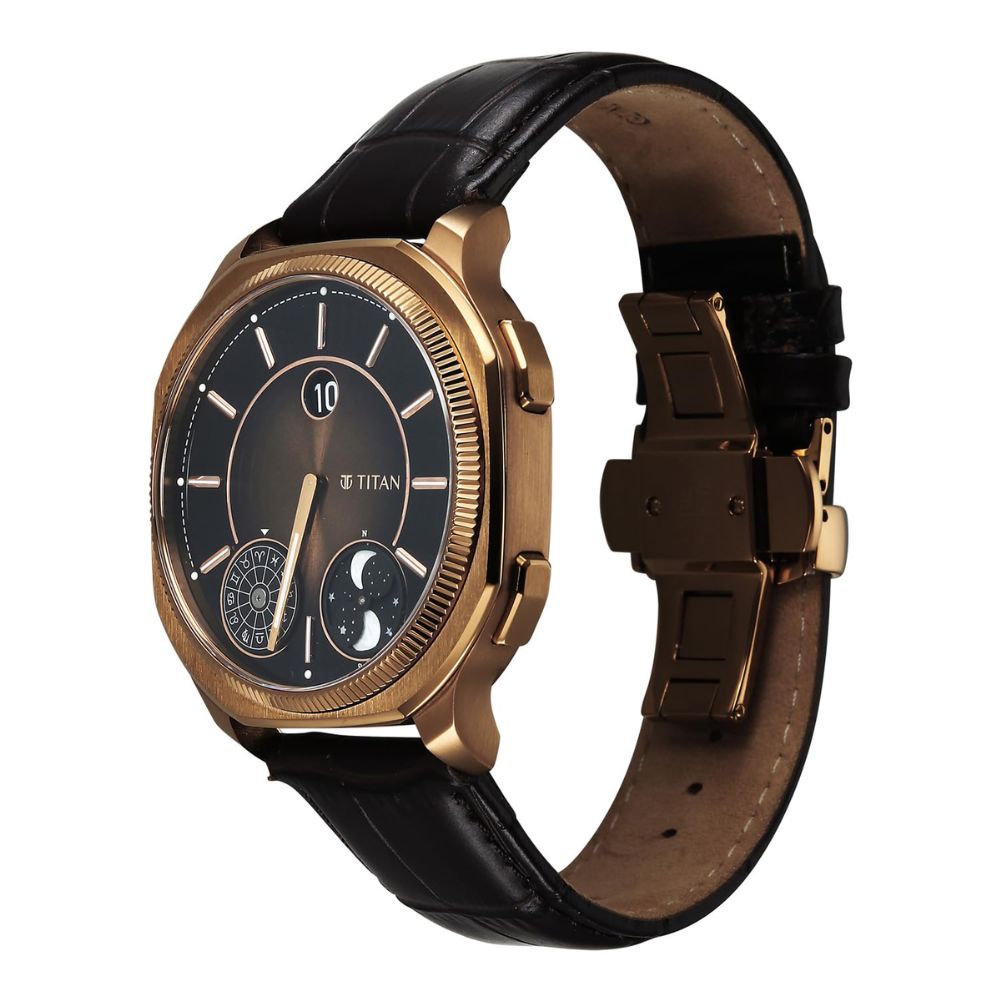 Titan Stellar Brown Men's Watch 10053QL01