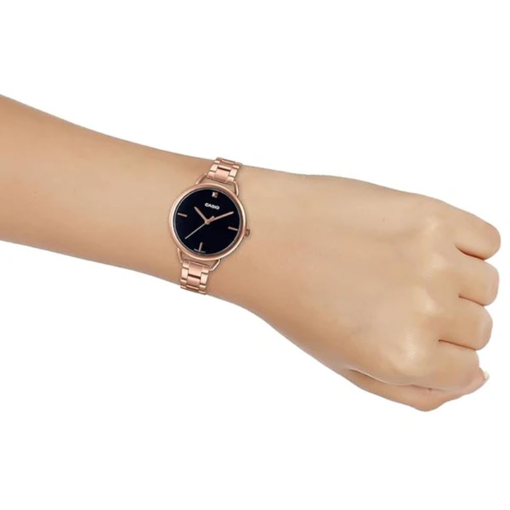 Casio Enticer Black Dial Women’s Watch A1813 Ltp-E415Pg-1Cdf