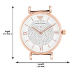Emporio Armani Gianni T-Bar White Dial Analog Watch for Women AR1926